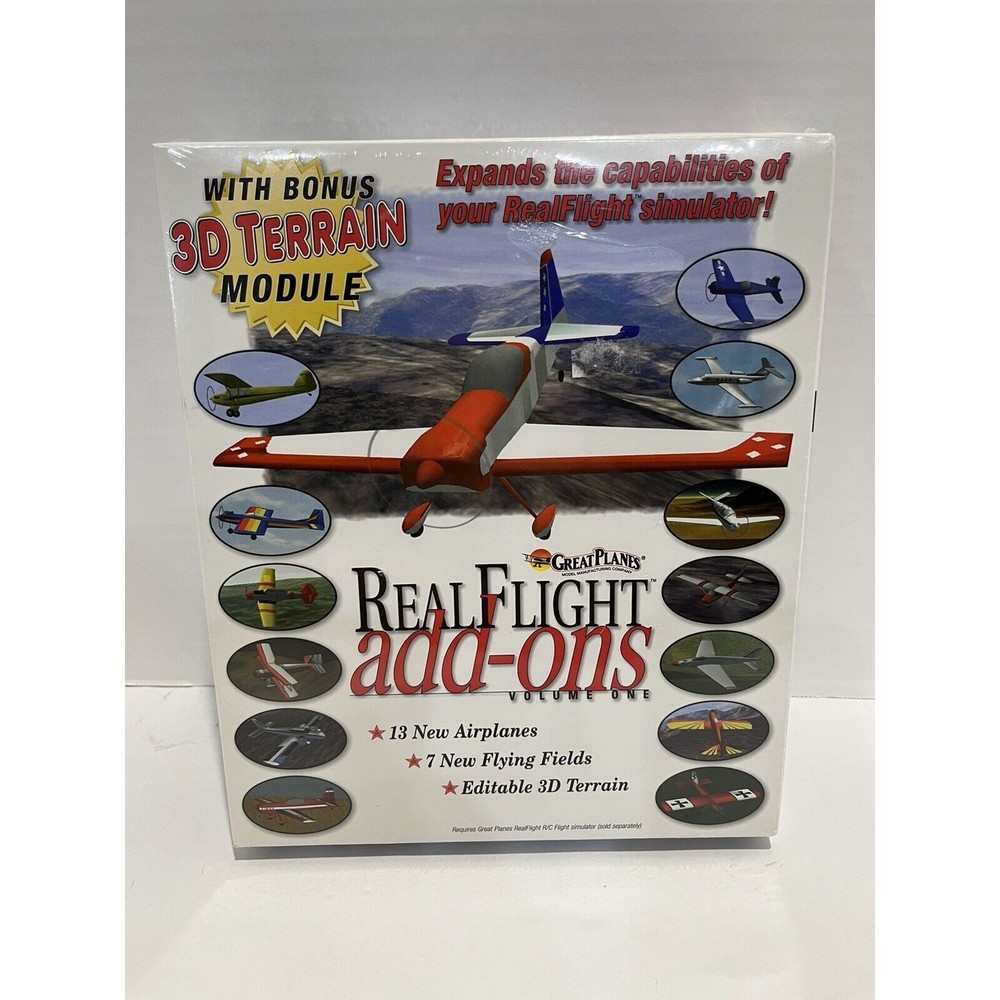 Great Planes Real Flight Add-Ons Volume 1 Flight Simulator - Brand New